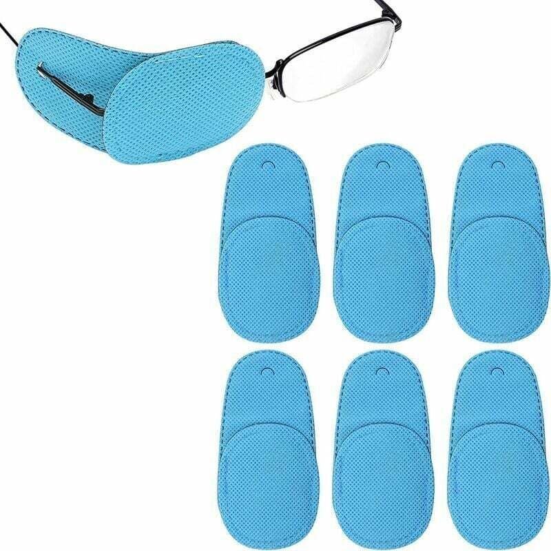 Gabrielle - 6 Stück Augenklappen für Brillen, wiederverwendbare Augenklappen zum Abdecken des linken rechten Auges, verb...