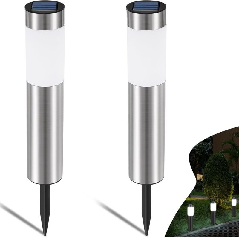 Stück Solar-Gartenleuchten für den Außenbereich, Solarleuchten für den Außenbereich mit kaltweißem Licht, wasserdichte S...