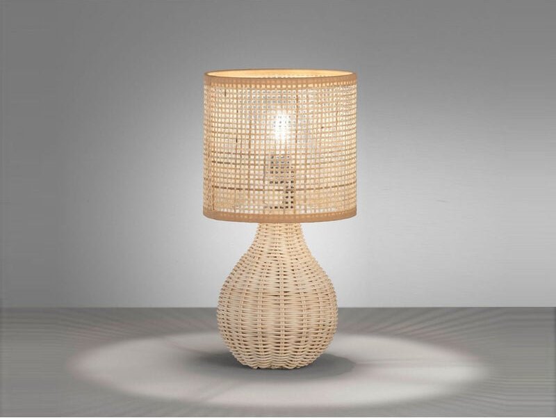 Thumbnail - Led Tischlampe dimmbar aus Korbgeflecht, Höhe 31cm