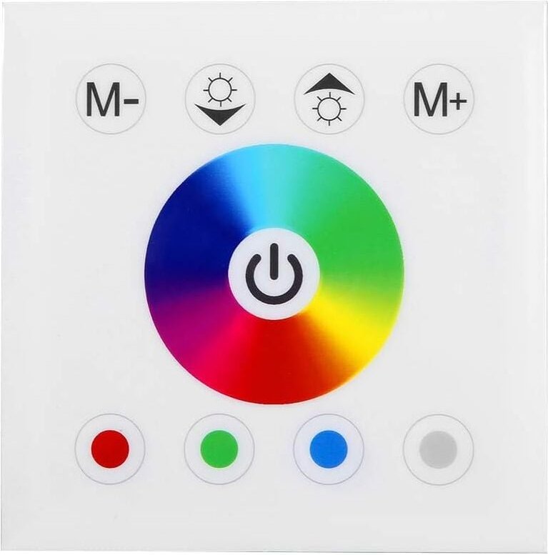 Fernbedienung für Wandpaneel, RGBW-LED-Touchpanel-Controller mit Farbdimmer für LED-Streifen, Fernbedienung für Wandpane...