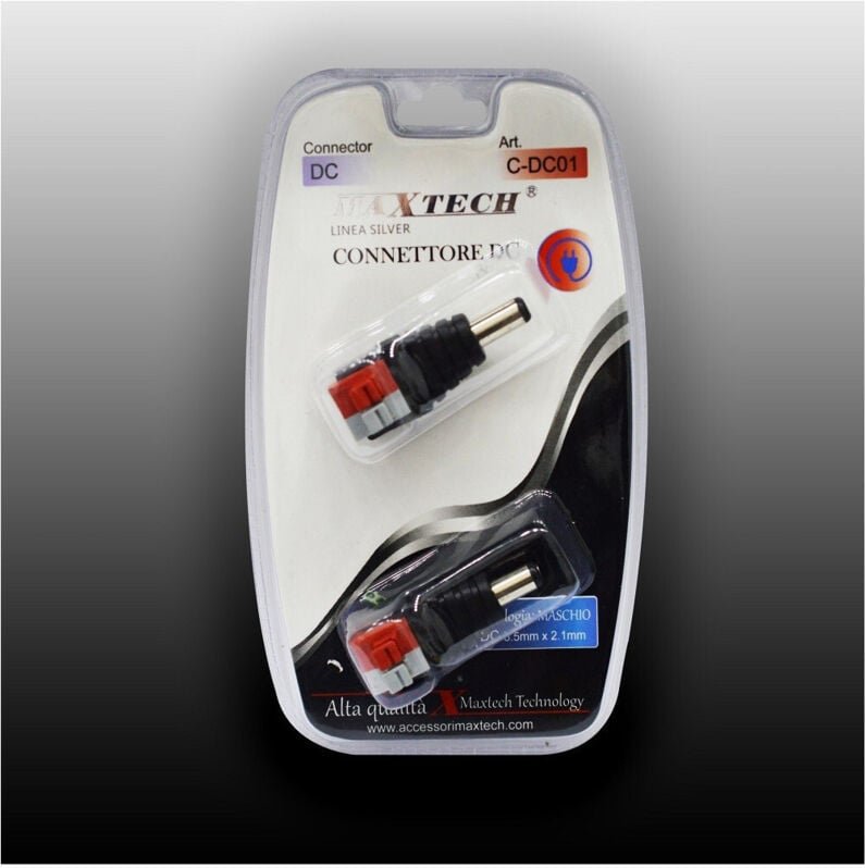 Maxtech - Trade Shop - DC-Stromanschluss 5,5 mm x 2,1 mm Steckeradapter C-DC01 -