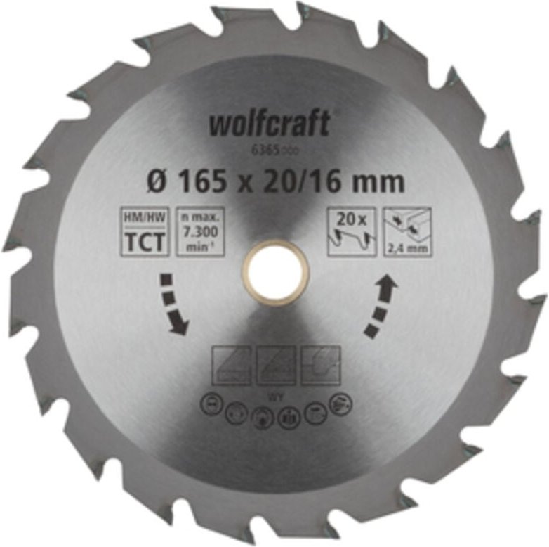 Thumbnail - 1 Kreissägeblatt hm, 20 Zähne ø150mm - 6364000 - Wolfcraft
