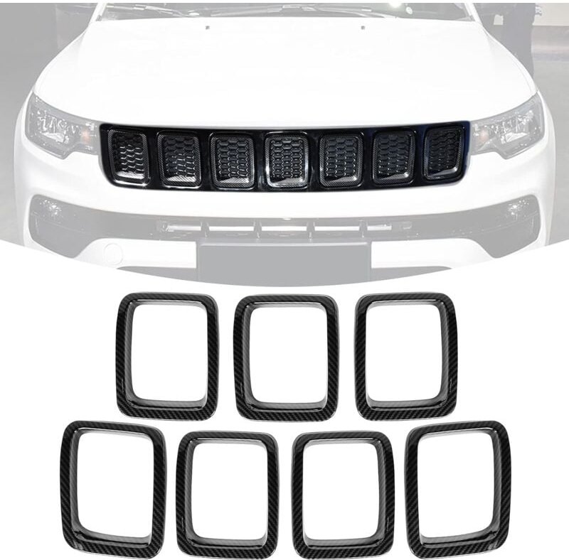 Linghhang - Kühlergrillschutz aus Kohlefaser für Jeep Compass mp 2017-2020