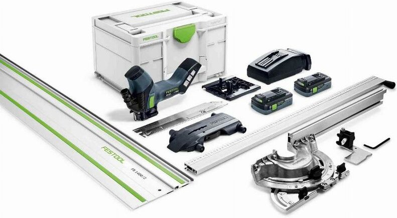 Festool - isc 240 hpc 4,0 EBI-Plus-XL-FS Akku Dämmstoffsäge 18 v 240 mm ( 576572 ) + 2x Akku 4,0 Ah + Ladegerät + Führun...