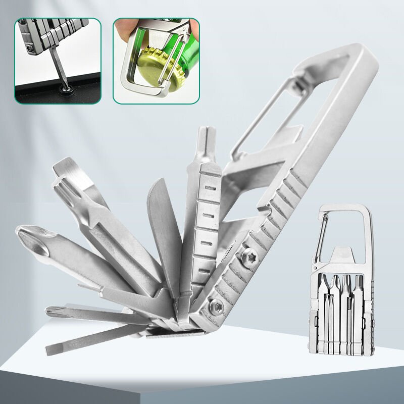 Schraubendreher-Schlüsselanhänger, 12-in-1-Multitool-Schlüsselanhänger, Mini-Schlüsselanhänger-Messer, Taschen-Multi-Sch...