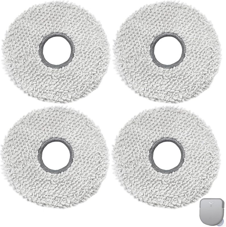 ECOVACS DEEBOT X5 Omni / X5 Pro Ersatz-Reinigungstücher – 4 weiche Mikrofasertücher