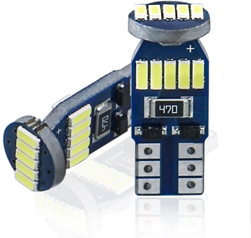 Kcvv - Stück T10 W5W LED-Lampen Canbus Fehlerfrei 15SMD 4014 Auto-LED-Lampen 194 168 2825 Weiß 6000K