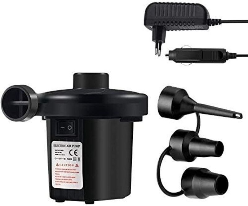 Elektrische 2-in-1-Luftpumpe, elektrischer Aufblas- und Entlüftungsapparat mit 3 Düsen für Boote, Pool-Schwimmhilfen und...