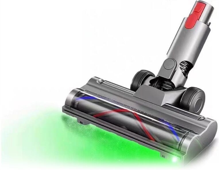 Für V7 V8 V10 V11 V15 Staubsaugeraufsatz für Hartholzböden und Teppiche, V-förmige Borstenwalzenbürste mit LED-Leuchten