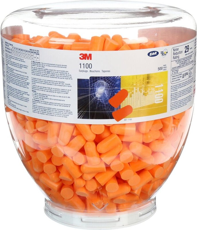 3M - 1100B Gehörschutzstöpsel Nachfüllpackung 35 dB einweg en 352-2 500 Paar