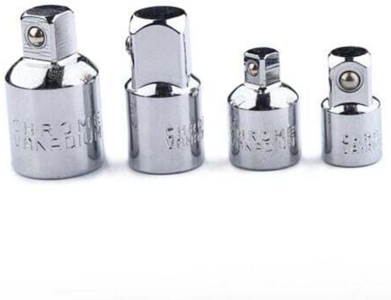 Jalleria - 4-teiliger Ratschenadapter, Steckschlüsseladapter, Ratsche, 1/2 auf 3/8-3/8 auf 1/2-1/4 auf 3/8-3/8 auf 1/4, ...