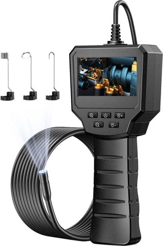 2,4-Zoll-Inspektionskamera, 1440P hd 2,0 mp Kamera mit 6 einstellbaren LEDs, 8 mm digitale IP67 wasserdichte Kamera, 5 m...