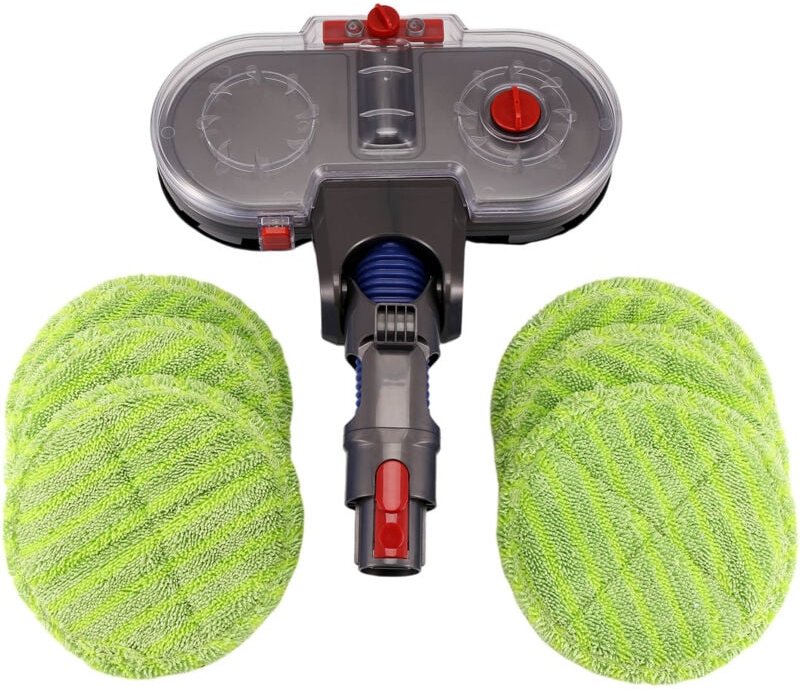 Für V15 V11 V10 V8 V7 Staubsauger Elektrischer Aufsatz mit Abnehmbarem Wassertank 6 Wiederverwendbare Mopp-Pads-Grau & G...
