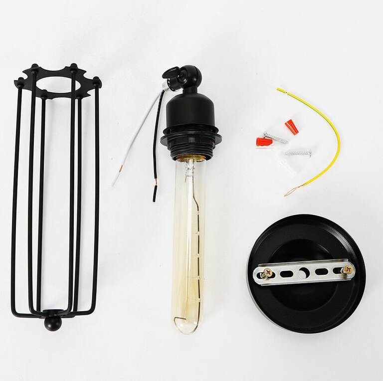 Wandleuchter Licht Retro Industriell Holz-Wandleuchten Wand Lampe Außenlampe Flurlampe Retro Café