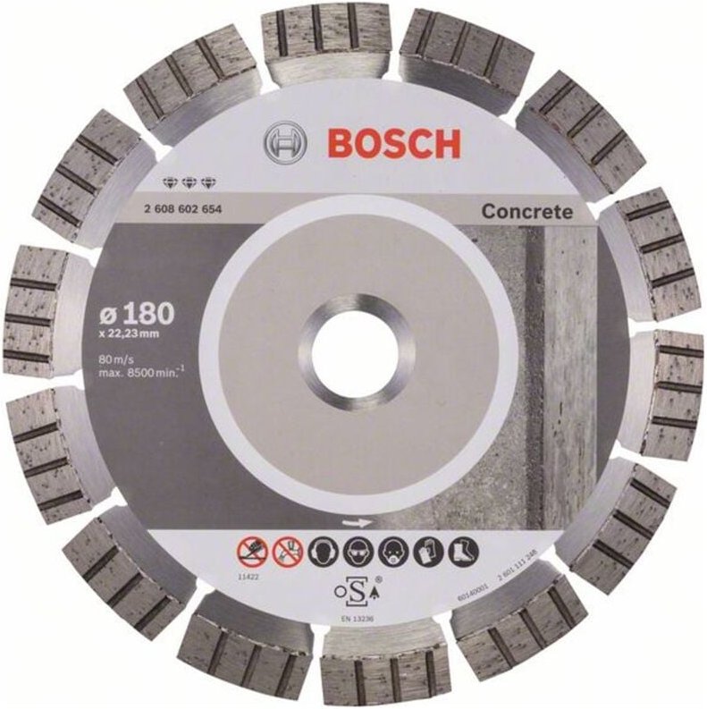 Bosch - Diamanttrennscheibe Best for Concrete, 180 x 22,23 x 2,4 x 12 mm