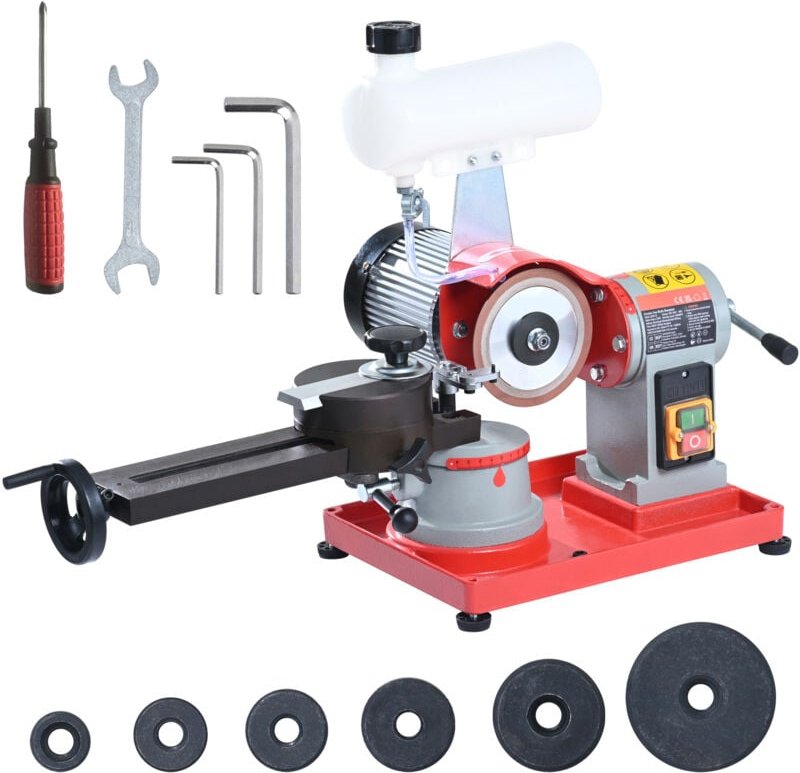 Mophorn Kreissägeblatt-Schärfgerät, 370 W, 3600 U/min, mit Wassertank, 5-Zoll-Rad
