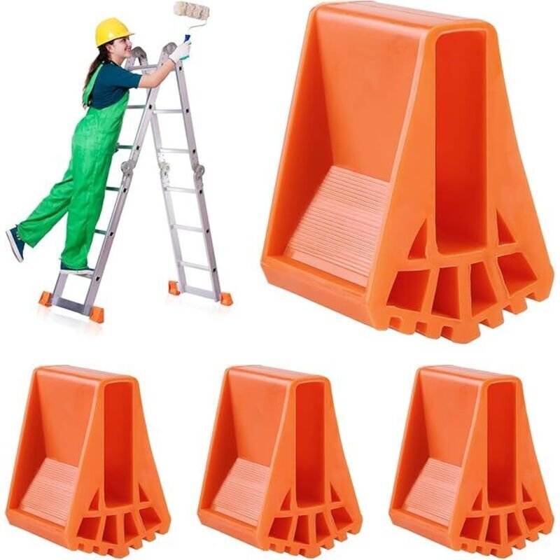 4-teilige Leiterfußabdeckungen, rutschfeste Leiterfüße, Ersatzleiterfüße, Leiterfußabdeckungen für Teleskopleitern, groß...