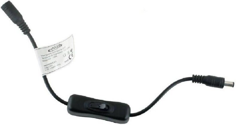 Trade Shop Traesio - Trade Shop - schalter für led-streifenanschluss dc 12V-24V 12A-TASTE S-12V-02 - Schwarz