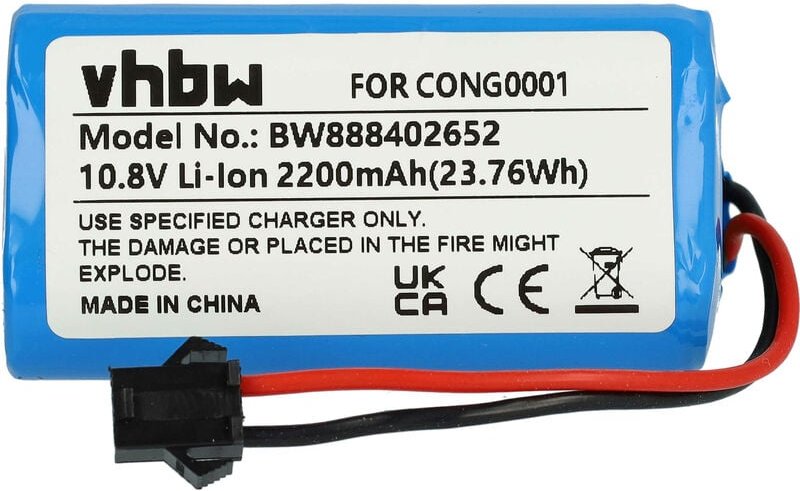vhbw Akku Ersatz für Cecotec CONG0001 für Staubsauger (2200mAh, 10,8V, Li-Ion)