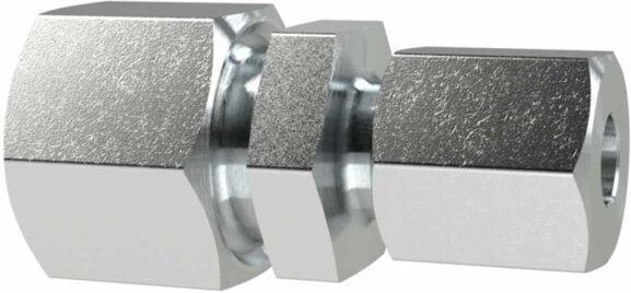 Gerade Reduzierverschraubung, Rohr-Außen-Ø 8/6 mm, Stahl verzinkt - Riegler