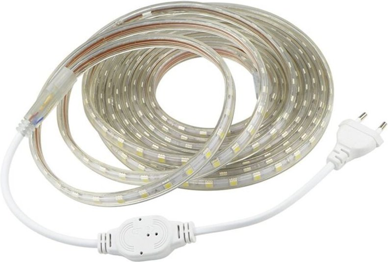 3M LED-Streifen, sehr heller 220-V-LED-Streifen mit Schalter, 5050 IP65 wasserdicht, warmweiß