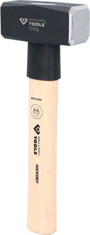 BRILLIANT TOOLS Fäustel mit Hickory-Stiel 1000 g - BT075100