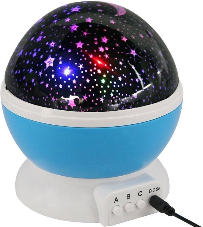 Memkey - Kinder-Nachtlicht, romantische 360°-Drehung, Projektorlampe, Baby-Stern-Nachtlicht, Nachttischlampen, Stimmungs...