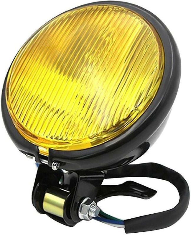 Woosien - 5 Zoll Scheinwerfer Frontlampe Lampe Motorrad Retro Scheinwerfer Lampe Motorrad Zubehör Retro Schwarz