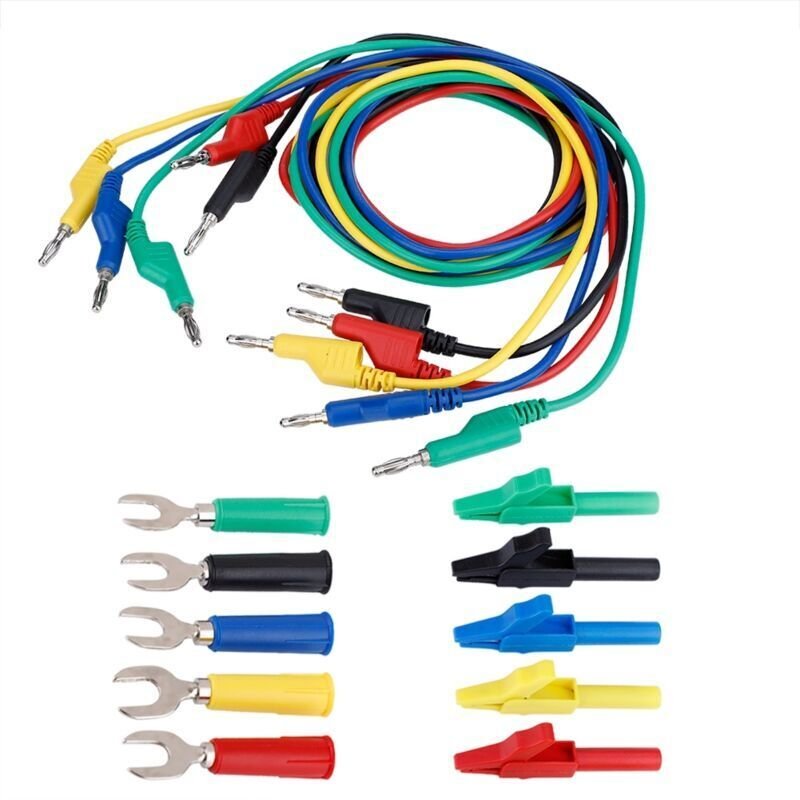 Eosnow 4mm Bananenstecker-Messleitungssatz für Multimeter mit Krokodilklemme und U-förmiger Messspitze (P1036A)