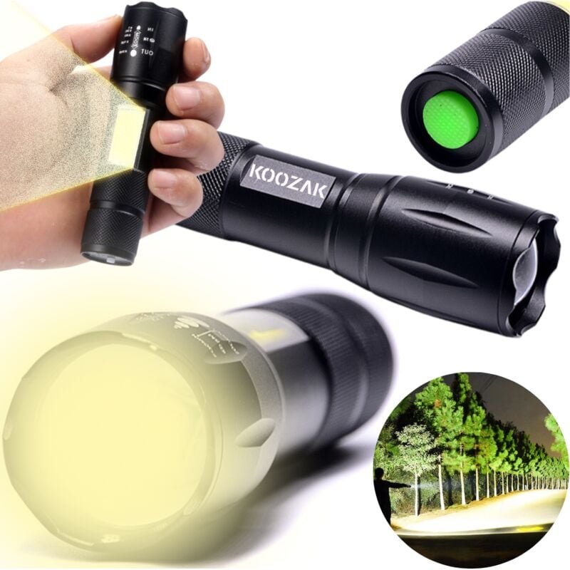 Starke taktische Taschenlampe Militär Zoom wiederaufladbar IP67 Suchscheinwerfer Vatertag