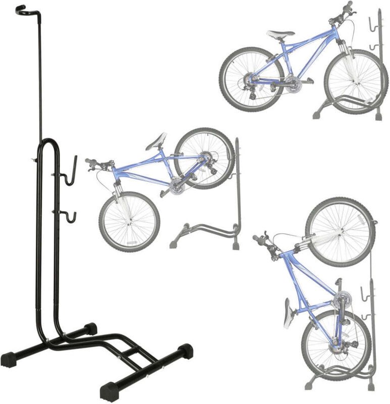 Fahrradständer einzeln hoch stabil aus Metall schwarz