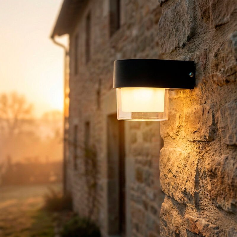 Solar-LED-Wandleuchte, 0,5-W-Panel, 3,7-V-Akku, Schutzart IP65