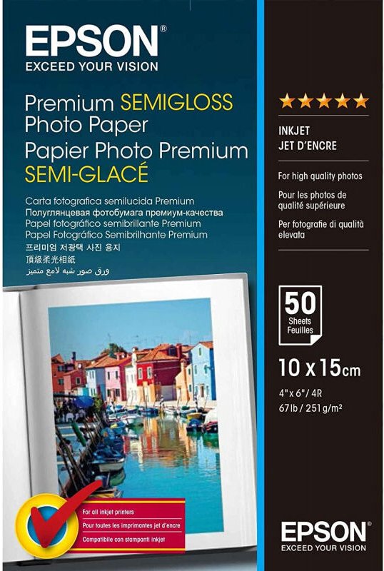 Epson Fotopapier premium semigloss 10x15 50Blatt S041765 (C13S041765)