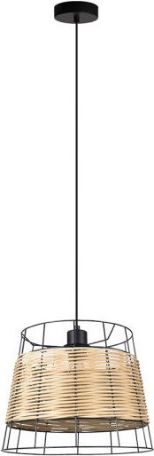 Fabrilamp - Burano Pendelleuchte 1xe27 Forge/ratan Regx32x32 Cm