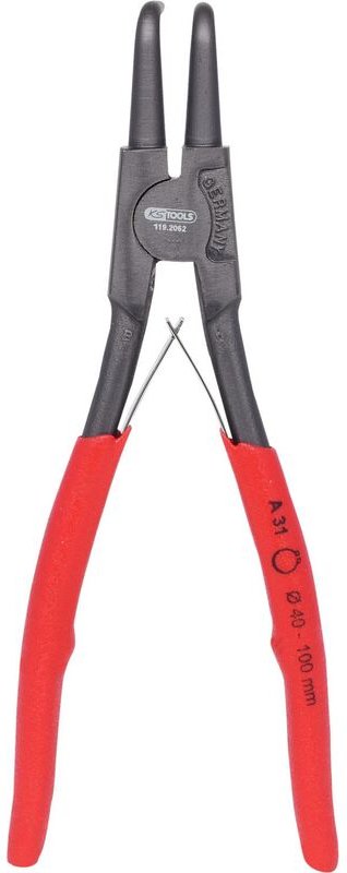 Aussen-Sicherungszange, abgewinkelt, 40-100 mm