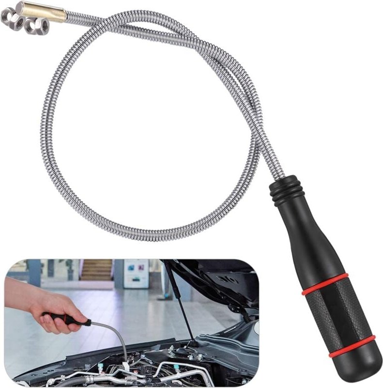 60 cm flexibles magnetisches Aufnahmewerkzeug, leistungsstarkes magnetisches Aufnahmewerkzeug, rutschfester Griff, tragb...