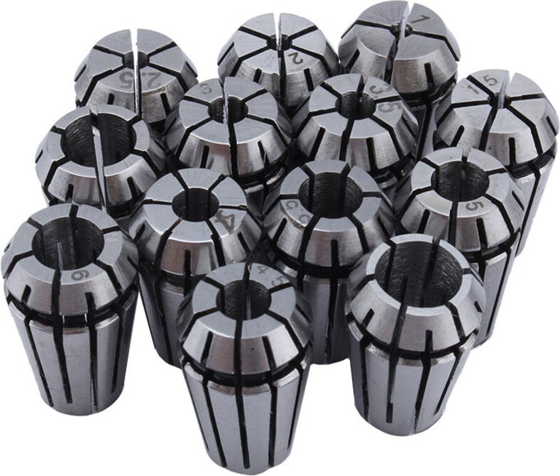 Spannzangen-Set, 13 Teile 1mm-7mm ER11 Spannzangen, Spring Collet Set, Hochpräzise, für CNC-Gravurwerkzeug - Ej.life