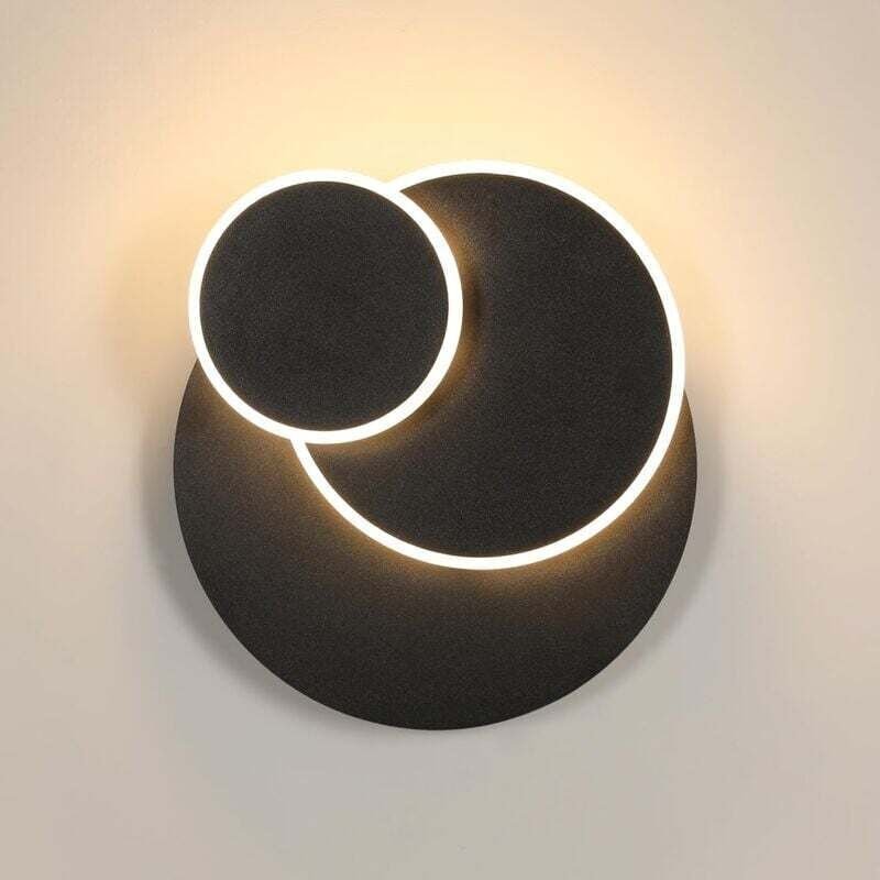 Comely - LED-Innenwandleuchte, 15 w, moderne schwarze Wandlampe, 350 ° drehbare Wandleuchte, 3000 k warmweißes Licht für...