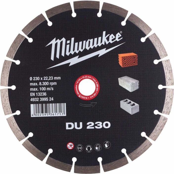 Universal-Diamantscheibe 230mm Durchmesser von MILWAUKEE 4932399524