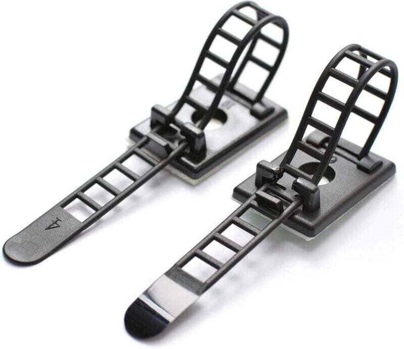 50 Stück selbstklebende Kabelbinder, Kabelbinder, selbstklebende Kabelbinder, verstellbare Nylon-Kabelbinder (schwarz)