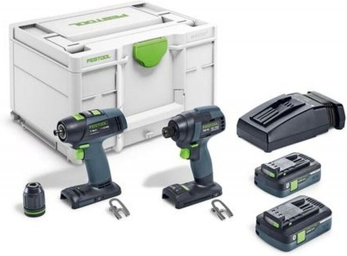 Festool - Schrauber- und Bohrer-Set tid 18 hpc 4,0 I-Set T18
