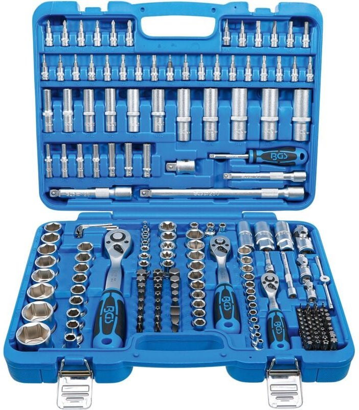 Bgs Technic - Steckschlüssel-Satz Sechskant Antrieb 6,3 mm (1/4') / 10 mm (3/8') / 12,5 mm (1/2') Zollgrößen 192-tlg.