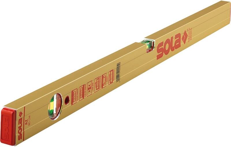 Azb Wasserwaage 1000 mm Libelle Waagrecht- und Senkrecht Alu goldeloxiert - Sola