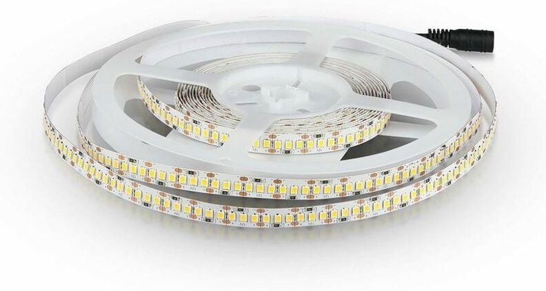 V-TAC Streifen LED SMD3528 18W/m 5m 204 LED/m 12V Naturweiß IP20 10mm