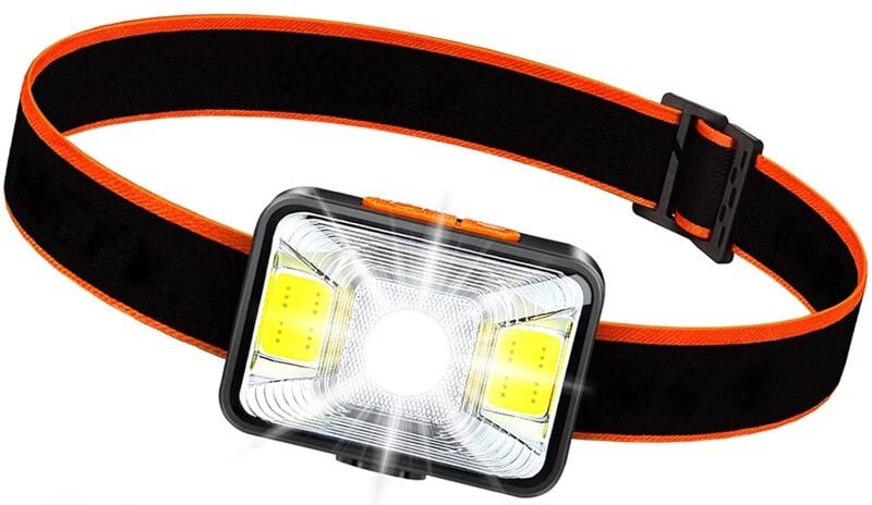 Per USB wiederaufladbare Stirnlampe, 1800 mAh, 1800 Lux, superhelle Stirnlampe mit 5 Beleuchtungsmodi, IPX5 wasserdichte...