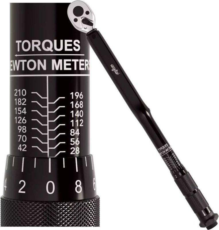 MJW Drehmomentschlüssel 1/2" 28-210 Nm schwarz