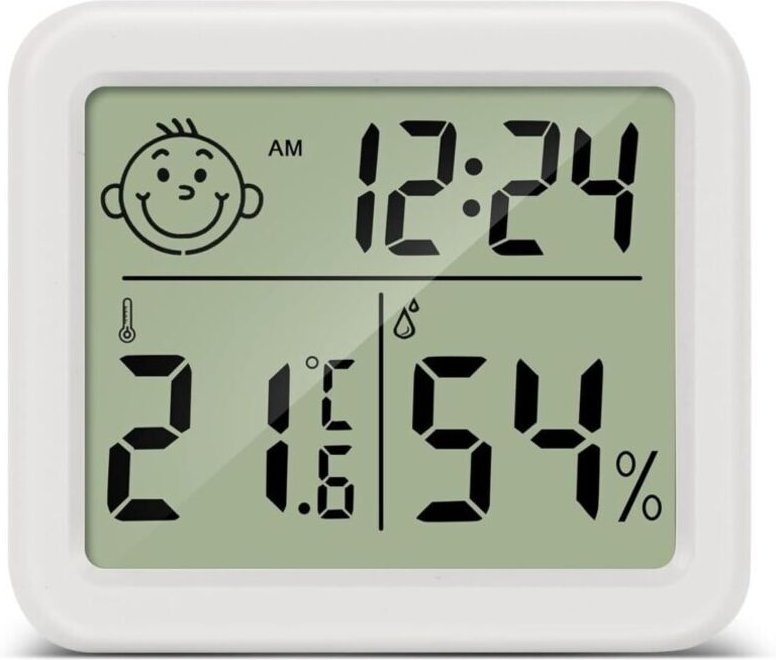 Digitales LCD-Thermometer und Hygrometer für Wohnzimmer, Lager, Kinderzimmer und Ankleidezimmer – Temperatur- und Luftfe...