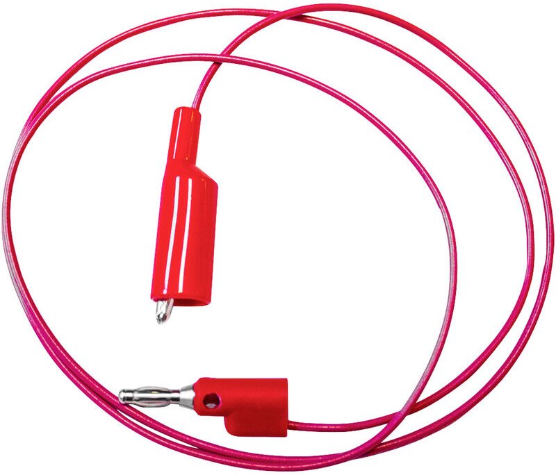 Mueller Electric - BU-2030-A-24-2 Messleitung Bananenstecker 4 mm Krokoklemmen 0.6 m Rot 1 St.