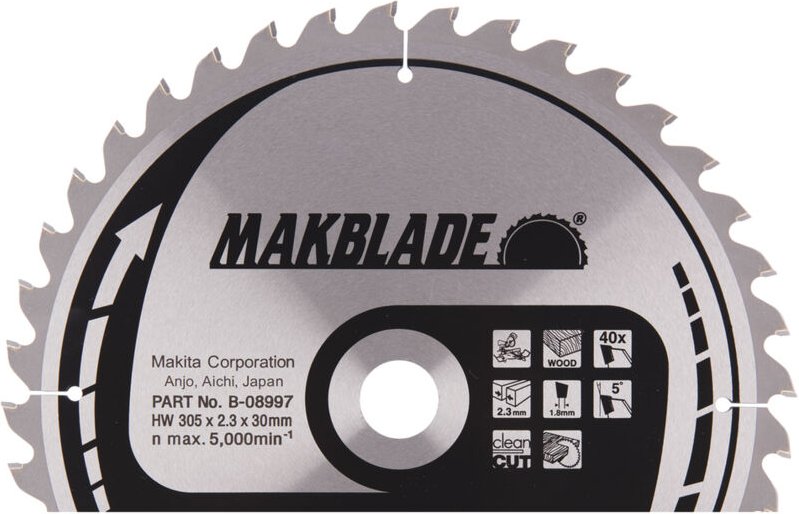 Makita Kreissägeblatt, MAKBLADE 305 x 30 mm, 40 Zähne
