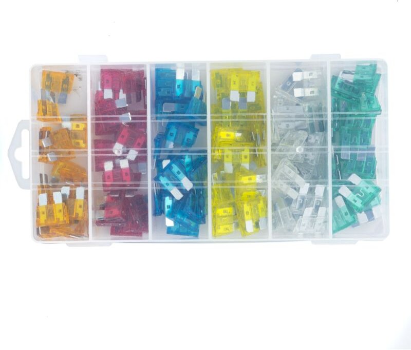 Satz mit 120 Kfz-Flachsicherungen STANDARD 5A-30A